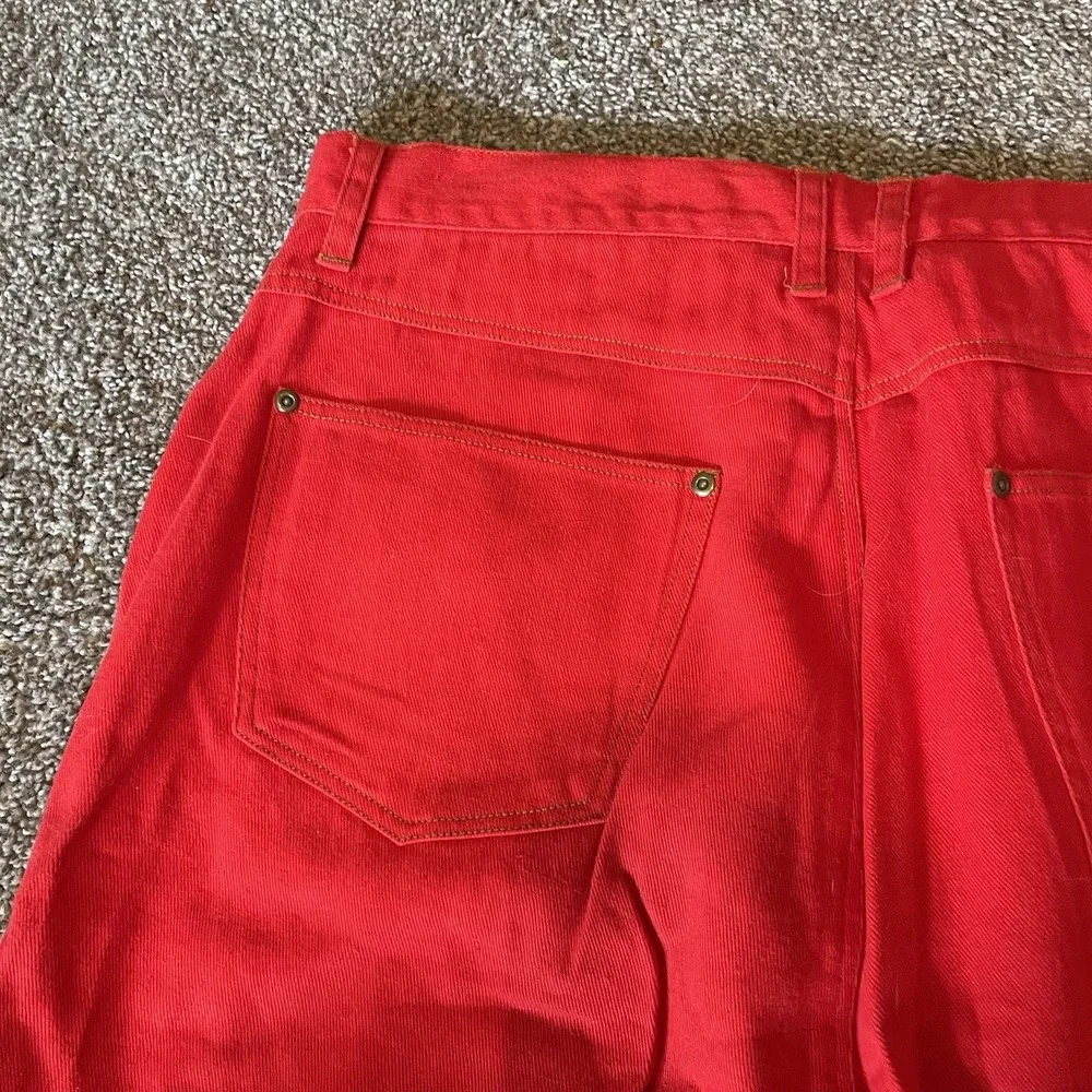 vintage 90s MICKEY MOUSE RED DENIM SHORTS 40